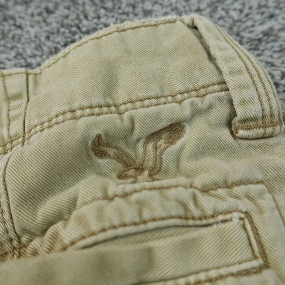American Eagle Shorts Mens 30 Beige Brown Bermuda Chino Preppy Casual Grunge Y2K